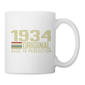 Né en 1934 - Vintage 1934 - 90e Anniversaire Rétro - Mug blanc - blanc - Droite
