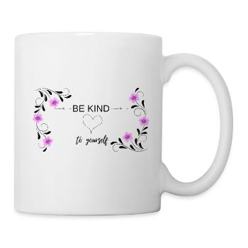 BE KIND to yourself, positive Mindset - Mug - white - Right