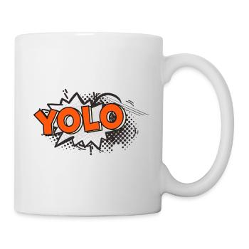 YOLO You only live once Man lebt nur einmal Spruch - Mug - white - Right