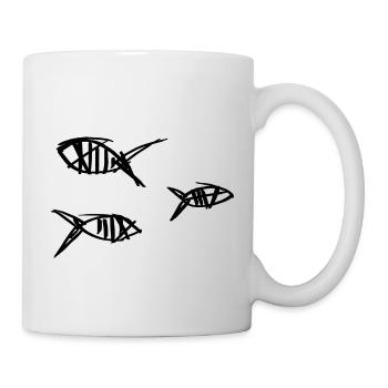 petits poissons - Mug blanc - blanc - Droite