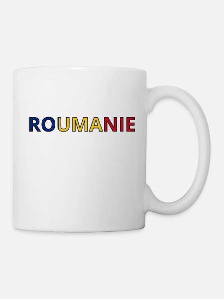Flagge von Rumänien - Tasse - Weiß