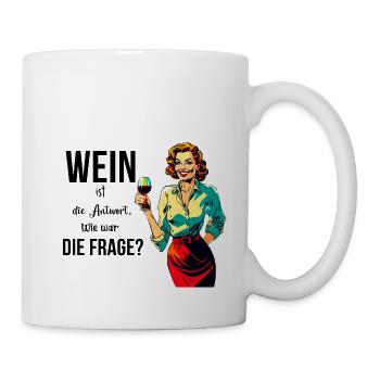 Retro woman housewife sarcastic design - Tasse - Weiß - Rechts