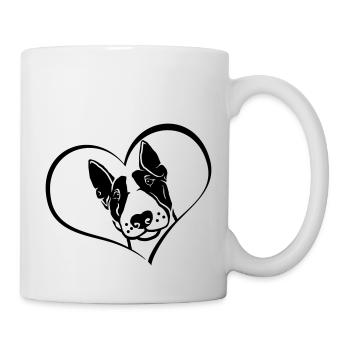 Bull Terrier miniature dans le cœur - Mug blanc - blanc - Droite