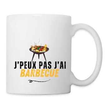 je peux pas j'ai barbecue - Mug blanc - blanc - Droite