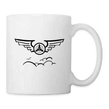 Aviation Symbol Luftwaffenschwinge Flugzeug Pilot - Tasse - Weiß - Rechts