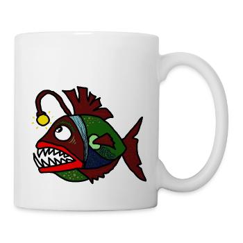 Anglerfisch - Tasse - Weiß - Rechts