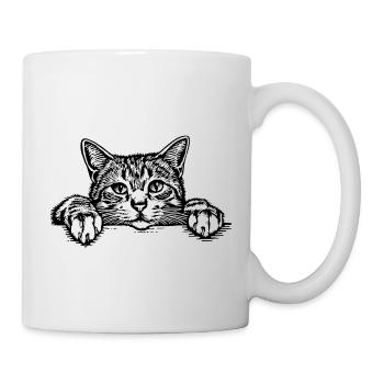 EKH Katze Portrait - Tasse - Weiß - Rechts