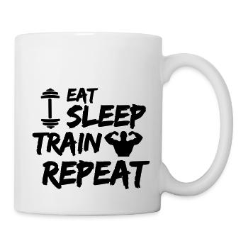 eat sleep train repeat - Mug - white - Right