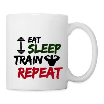 eat sleep train repeat - Mug - white - Right