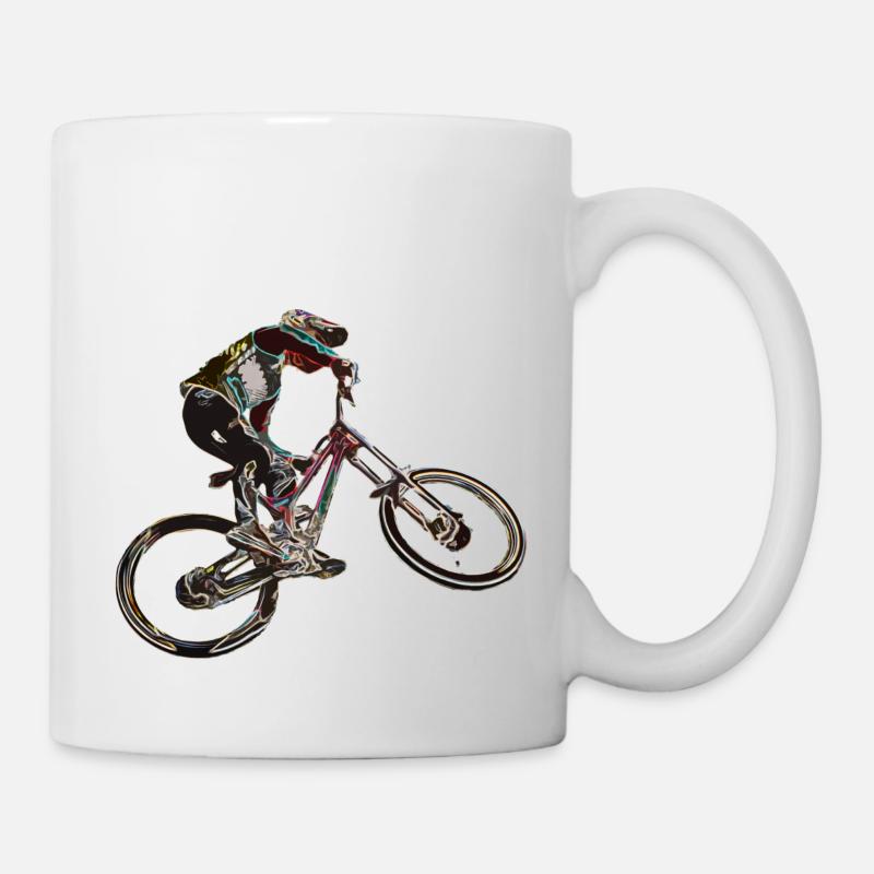 vtt descente - Mug blanc - blanc