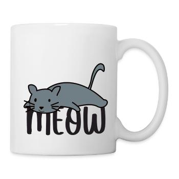 Katze MEOW - Tasse - Weiß - Rechts