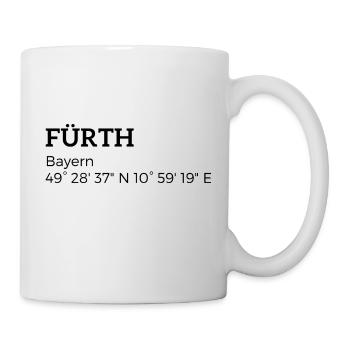 Coordonnées Fürth Bavière - Mug blanc - blanc - Droite