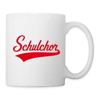 Schulchor (Chor / Musik / Schriftzug / Red) - Tasse - Weiß - Rechts