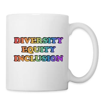 Diversity Equity Inclusion Rainbow LGBT Pride - Mug - white - Right