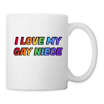 Ich liebe meine schwule Nichte - Tasse - Weiß - Rechts
