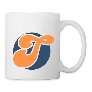 Buchstabe T Orange Sport - Tasse - Weiß - Rechts