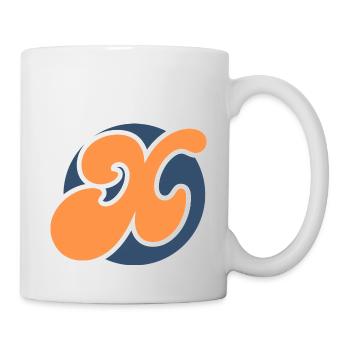 Buchstabe x orange Sport - Tasse - Weiß - Rechts