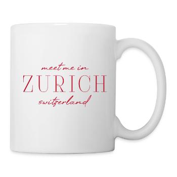 Zürich, Schweiz Stil Design T-Shirt - Tasse - Weiß - Rechts