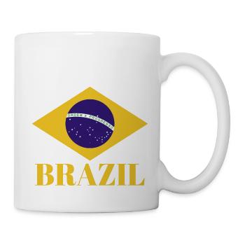 BRÉSIL BRASIL Drapeau Vintage C’est dans mon ADN Brésil - Mug blanc - blanc - Droite