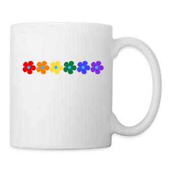 Floral Design Rainbow Flag, For Everyone - Mug - white - Right