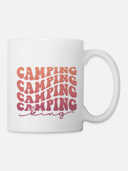 Camping Camping Camping King - Tasse - Weiß
