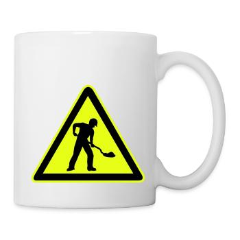 Road construction sign construction site 1 - Mug - white - Right