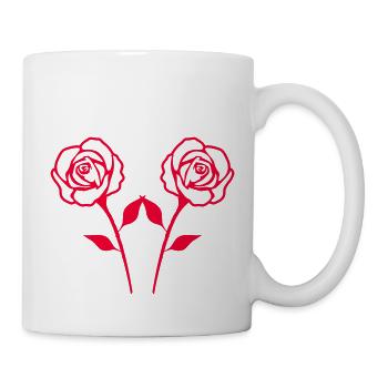 rosen - Tasse - Weiß - Rechts