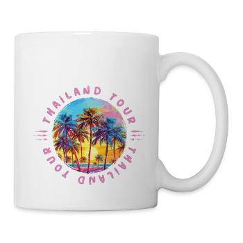 Visite de la Thaïlande Palmiers - Mug blanc - blanc - Droite