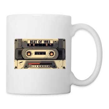 Best of 1983 – Kassette 1983 – Geboren 1983 Geschenk - Tasse - Weiß - Rechts