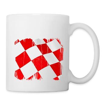 Kroatien hrvatska kroatien hrv hr zagreb geteilte Flagge - Tasse - Weiß - Rechts