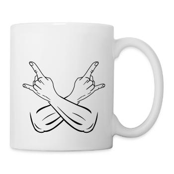 cool hands symbol - Tasse - Weiß - Rechts