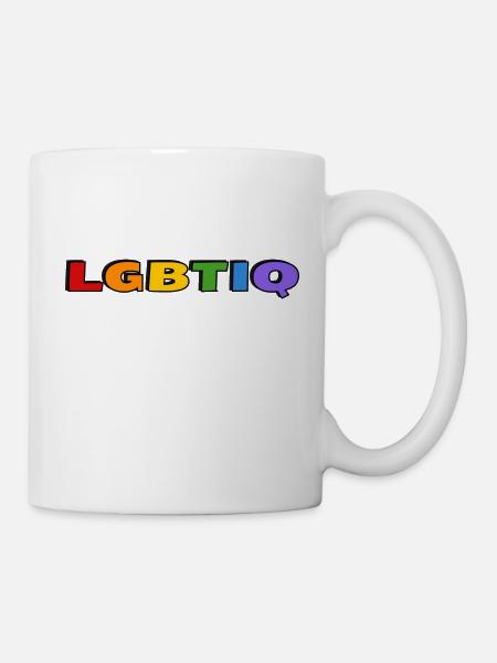 LGBTIQ-Regenbogenfarben - Tasse - Weiß