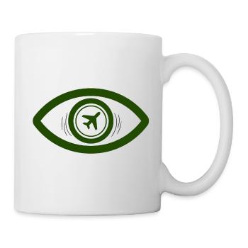 Militärflugzeuge in den Augen - Tasse - Weiß - Rechts
