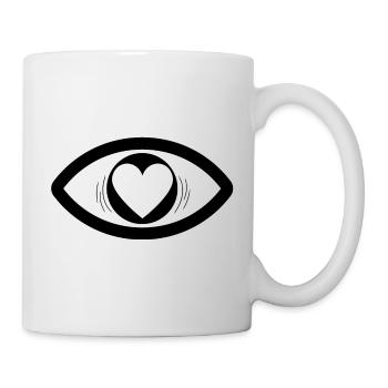 Heart in the eyes - Mug - white - Right