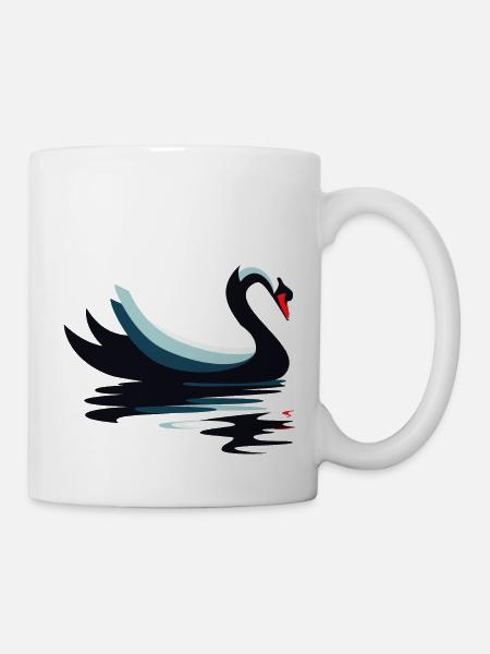 Swimming Swan - Mug - white