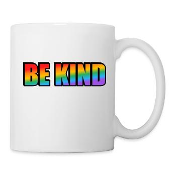 Sei freundlich Regenbogen - Tasse - Weiß - Rechts
