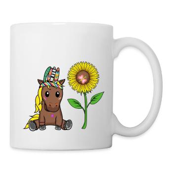 Hippi Poney Tournesol Cheval Cheval Enfant Enfants - Mug blanc - blanc - Droite