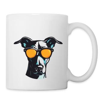 Greyhound Hund Hipster Cool Party - Tasse - Weiß - Rechts