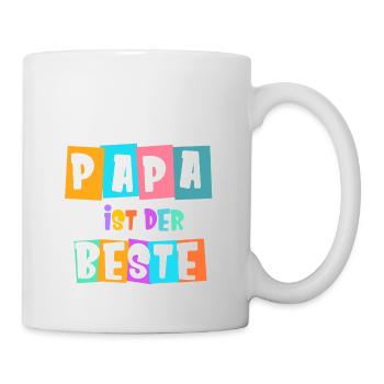 Papa ist der Beste! - Tasse - Weiß - Rechts
