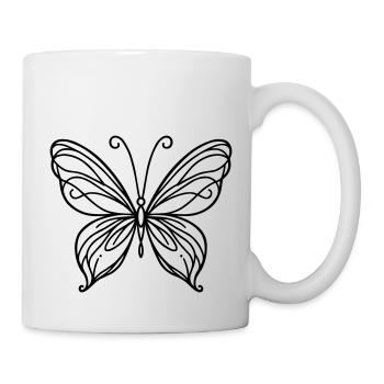 Papillon - Mug blanc - blanc - Droite