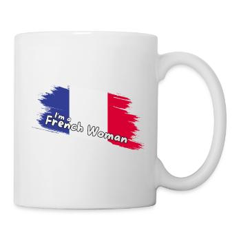 Ich bin eine Französin, französische Flagge - Tasse - Weiß - Rechts