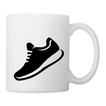 Running Sport Shoe Dynamic Symbol Icon Vector - Mug - white - Right