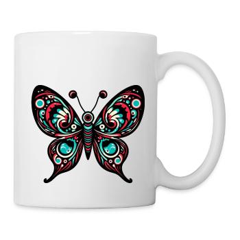 Frog, Psychedelic, Mushrooms, Art, Surreal, Color - Mug - white - Right