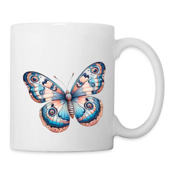 Papillon, fleur - Légèreté Envolée - Mug blanc - blanc - Droite