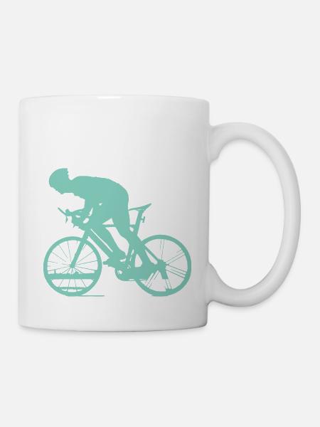 Cycling - Turquoise - Tasse - Weiß