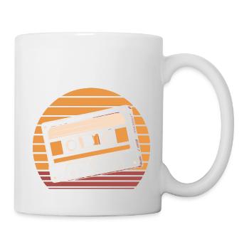 VINTAGE-KASSETTE. RETRO T-SHIRTS - Tasse - Weiß - Rechts
