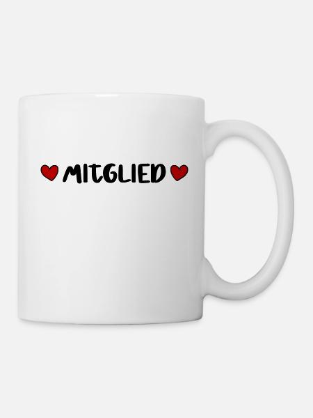 Mitglied Herz - Tasse - Weiß