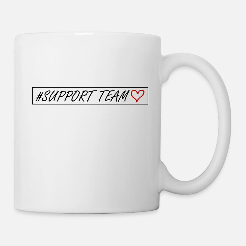 Support Team Herz - Tasse - Weiß