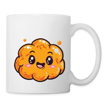 Lustiger Fleischklöschen Comic - Tasse - Weiß - Rechts