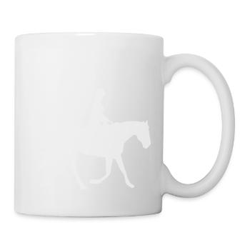 reiterin pferd - Tasse - Weiß - Rechts